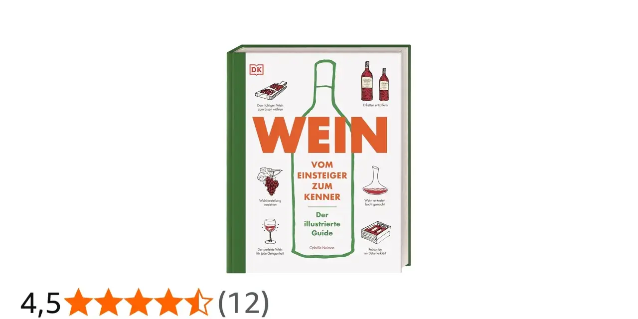 Buch "Wein vom Einsteiger zum Kenner". Erklärt, was bedeutet Reserva, Rebsorten und mehr.
