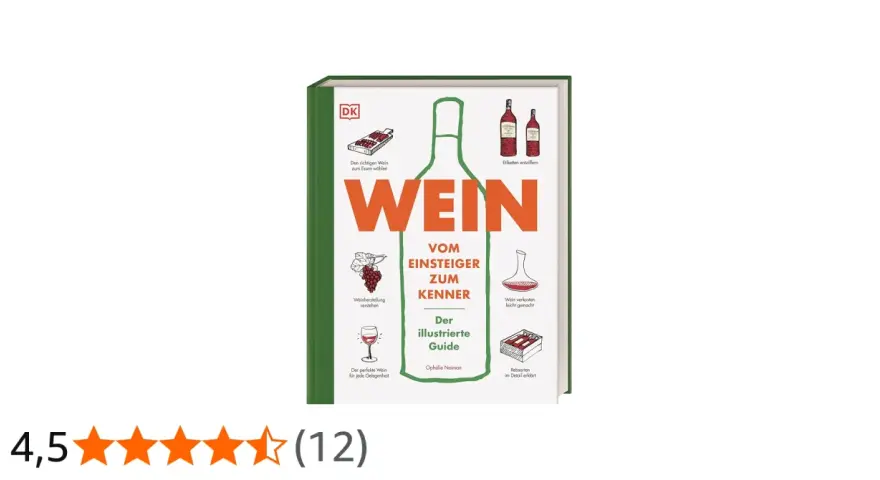 Buch "Wein vom Einsteiger zum Kenner". Erklärt, was bedeutet Reserva, Rebsorten und mehr.